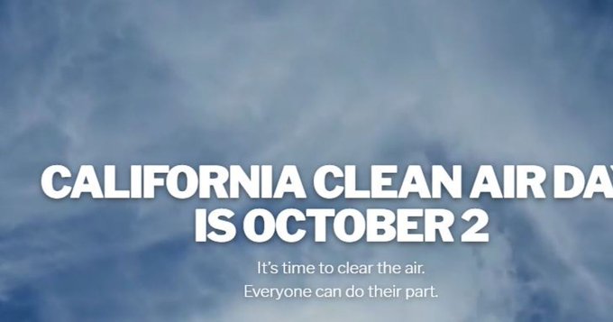 Over 1.2 Million Actions to Clean the Air Taken across California on CA Clean Air Day on Wednesday, October 2, 2019